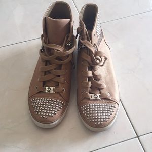 Michael kors tan high top sneakers